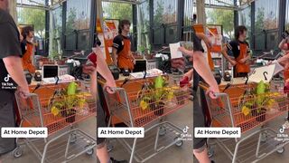 Grown man vs Teenage Home Depot worker