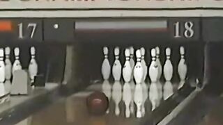 Retro bowling video, wait until the end