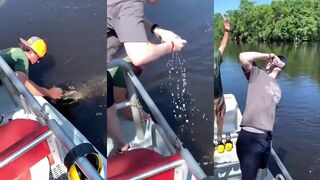Florida Man uses gator to open a beer