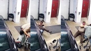 Chaos ensues when wheelchair perp reaches for cop gun