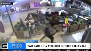 Two randomly attacked outside Dallas bar