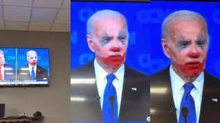 Someone put CLOWN FACE on Joe Biden
