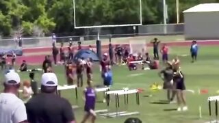 Runner sucker-punches opponent during track meet
