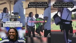 Marshawn Lynch HANDLES Karen Mom freaking out