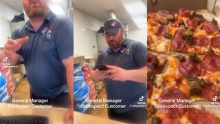 Pizza Karen freaks at Dominos, manager ain't having it