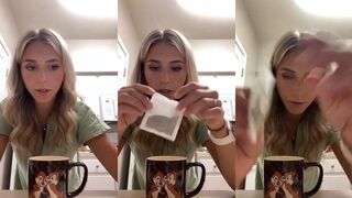 Woman drinks tea in the most wrong way possible