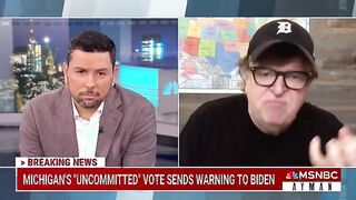 MSNBC is such a serious network, they have Michael Moore talking about real world conflicts