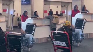 Woman "in a diaper" freaks at airport, cops arrive and she's DONE-ZO