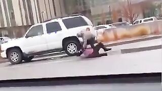 Man stopping traffic learns a hard lesson