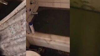 Toilet overflow causes nasty flood in apartment