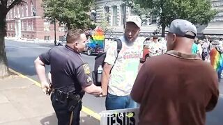 Christian man arrested at Pride event, charged with a crime