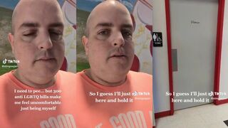 Guy suggests he's oppressed because he can't use the women's bathroom