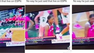 ESPN host makes accidental joke about women's basketball