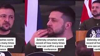 Why does Zelensky sniff so much during interviews?