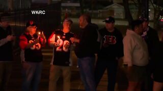 Bengals fans gather as Bills safety Damar Hamlin is in critical condition