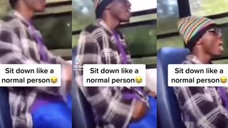 Dude has hilarious response when bus driver yells at him