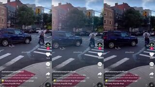 Biker puts unruly driver in a 20 second time out in NY
