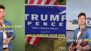 Guy made a whole song about Trump signs