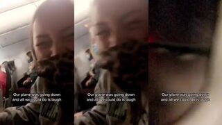 Laughing while everyone on plane freaking out