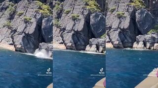 Terrible ending for guy on a rope swing