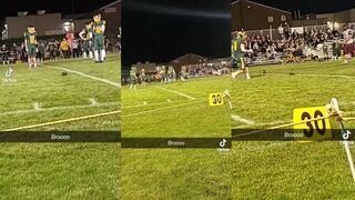 Rat runs on football field, that was a bad idea