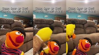 Bert tells knock knock joke and it's very inappropriate
