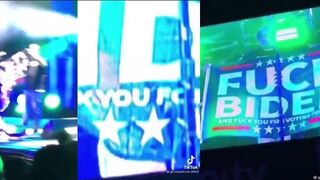 Rocker from Staind shows F*ck Joe Biden flag on stage