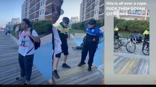 Teenager gets zapped with cop taser all over alleged vaping