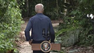 Biden looks like he wanders off into the Amazon