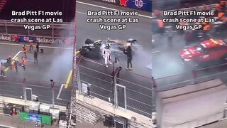 Brad Pitt crash scene for movie