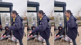 Liberal activist begs homeless thief to give phone back