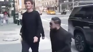 New Enron CEO Connor Gaydos gets a pie to the face