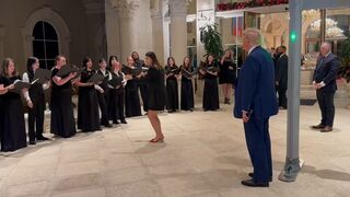 Choir sings 'Silent Night' for Trump and others