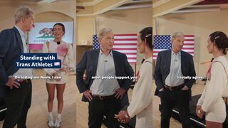 Tom Steyer says he's "so proud" of a transgender who invades women's sports