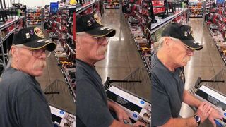 Patrick Bateman walks up to guy in walmart